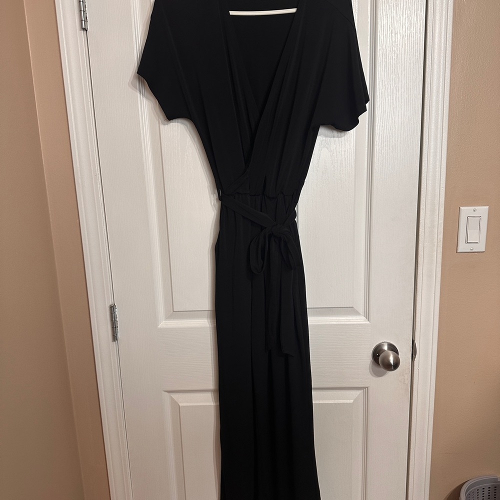 Black Tape_ Classic Black Maxi Dress